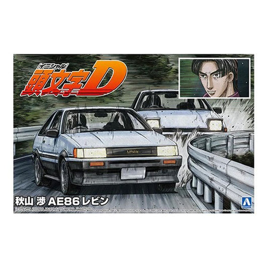 Initial D 1/24 Akiyama Wataru AE 1986 Levin Toyota Model Kit