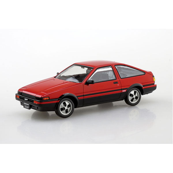 The Snap Kit Toyota Sprinter Trueno 2.00 High-Flash Two-Tone Red and Black Model Kit