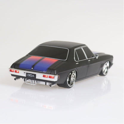 1:24 Matte Black w/Red/Blue Colour Shift Stripe Holden HQ Custom Spectra Rides Light Up - Plastic