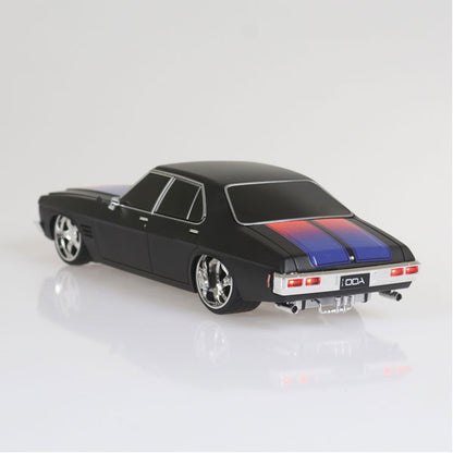 1:24 Matte Black w/Red/Blue Colour Shift Stripe Holden HQ Custom Spectra Rides Light Up - Plastic