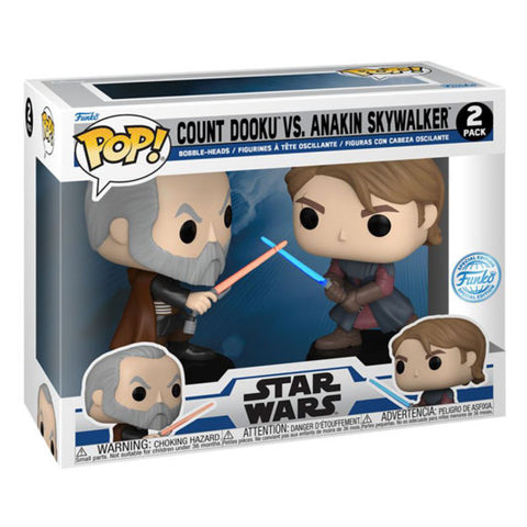 Image of Star Wars: The Clone Wars - Anakin Skywalker Vs Count Dooku US Exclusive Pop! Vinyl 2-Pack