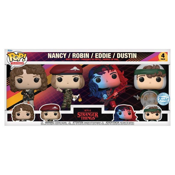 Stranger Things - Nancy, Robin, Eddie & Dustin US Exclusive Pop! 4-Pack