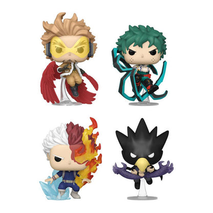 My Hero Academia - Hawks, Midoriya, Todoroki, Tokoyami US Exclusive Flocked Pop! 4-Pack