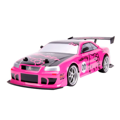 Hello Kitty - 2002 Nissan Skyline GT-R (BNR34) 1:10 Scale Remote Control Car