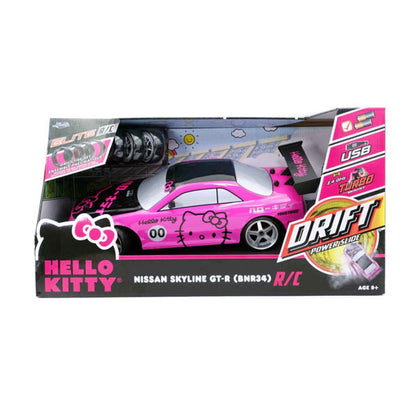 Hello Kitty - 2002 Nissan Skyline GT-R (BNR34) 1:10 Scale Remote Control Car