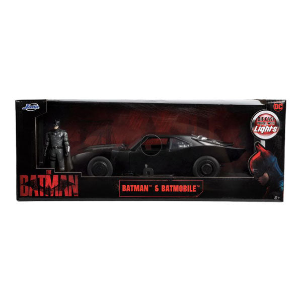 The Batman - Batmobile with Batman 1:18 Scale Hollywood Ride with Light