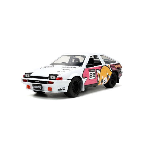 Aggretsuko - Toyota AE86 with Aggretsuko 1:24 Scale Diecast Set