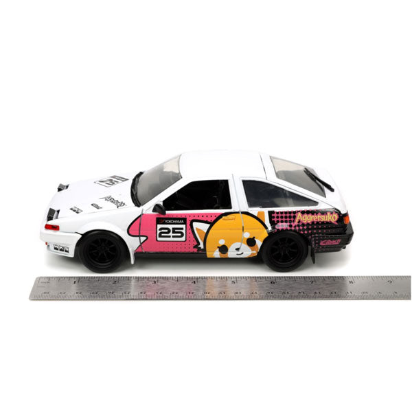 Aggretsuko - Toyota AE86 with Aggretsuko 1:24 Scale Diecast Set