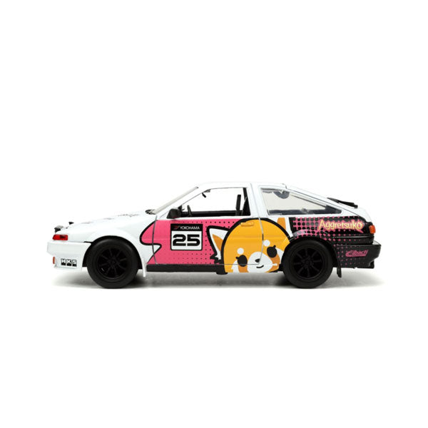 Aggretsuko - Toyota AE86 with Aggretsuko 1:24 Scale Diecast Set