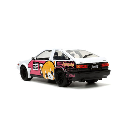 Aggretsuko - Toyota AE86 with Aggretsuko 1:24 Scale Diecast Set