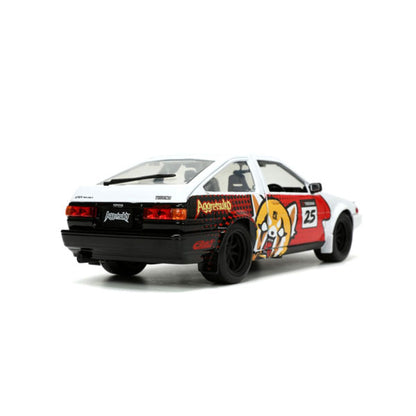 Aggretsuko - Toyota AE86 with Aggretsuko 1:24 Scale Diecast Set