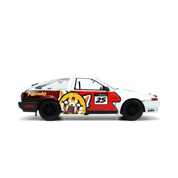 Aggretsuko - Toyota AE86 with Aggretsuko 1:24 Scale Diecast Set