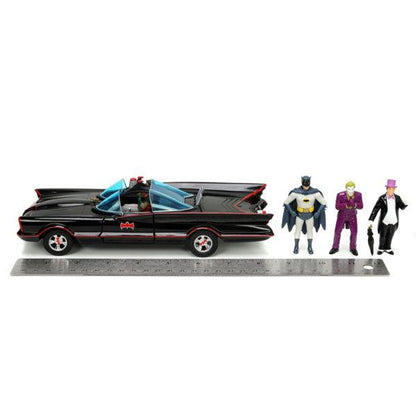 Batman (TV) - Classic Batmobile with 4 Figures 1:24 Scale Set