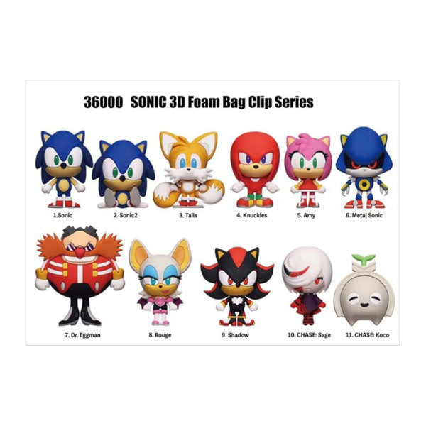 Sonic - 3D Foam Bag Clips Blind Bag (1 Unit)