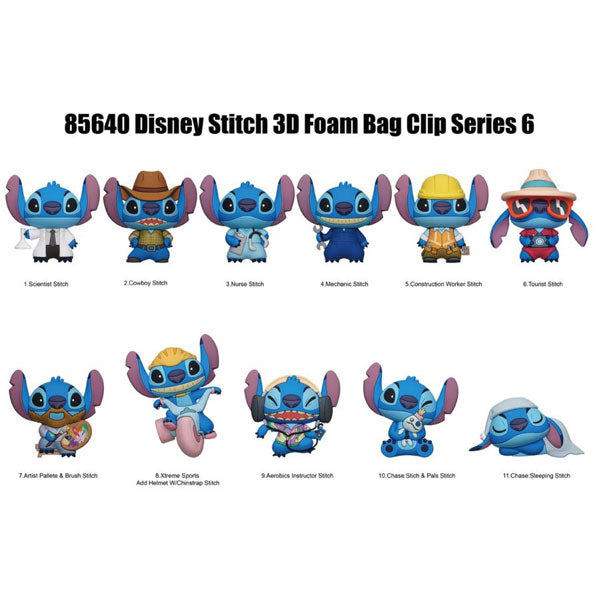 Lilo & Stitch - 3D Foam Bag Clips S6 Blind Bag (1 unit)