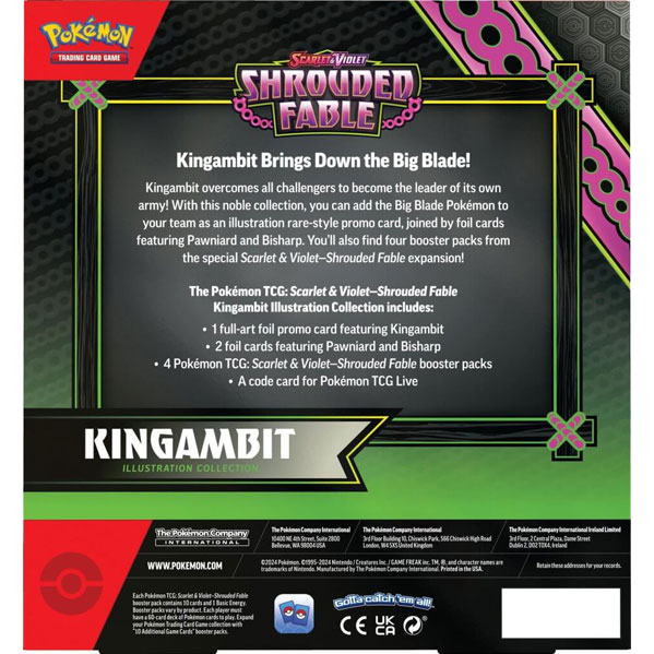 POKEMON TCG Scarlet & Violet 6.5 Shrouded Fable Kingambit Illustration Collection