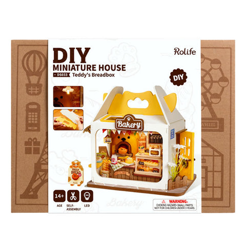 Image of Robotime DIY Mini House Teddy's Breadbox