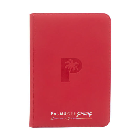 Palms Off Collectors Series 9 Pocket Zip Trading Card Binder - RED