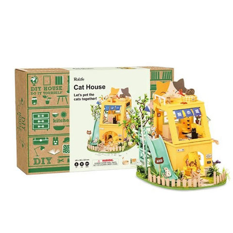 Image of Robotime DIY Mini House Cat House