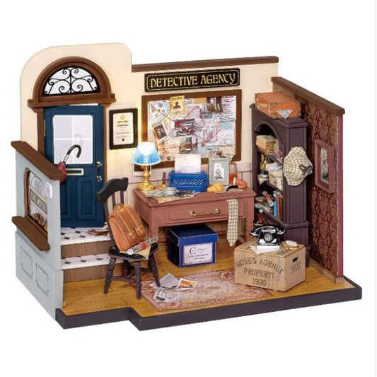 Robotime DIY Mini House Moses Detective Agency