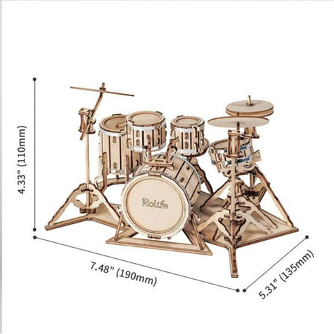 Image of Robotime Classical 3D Drum Kit