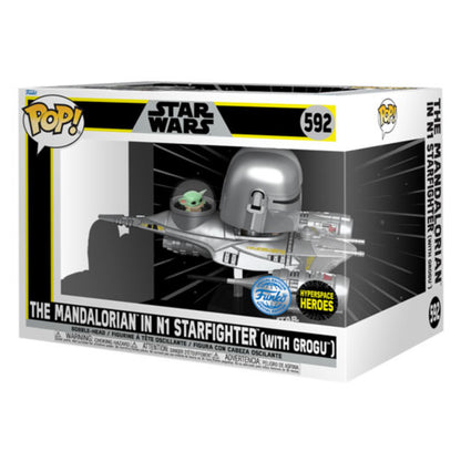 Star Wars - The Mandalorian and Grogu in N1 Starfighter US Exclusive Pop! Ride