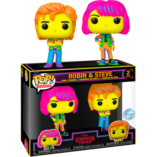 Stranger Things - Robin & Steve Blacklight US Exclusive Pop! Vinyl 2 Pack