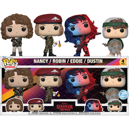 Stranger Things - Nancy, Robin, Eddie & Dustin US Exclusive Pop! 4-Pack