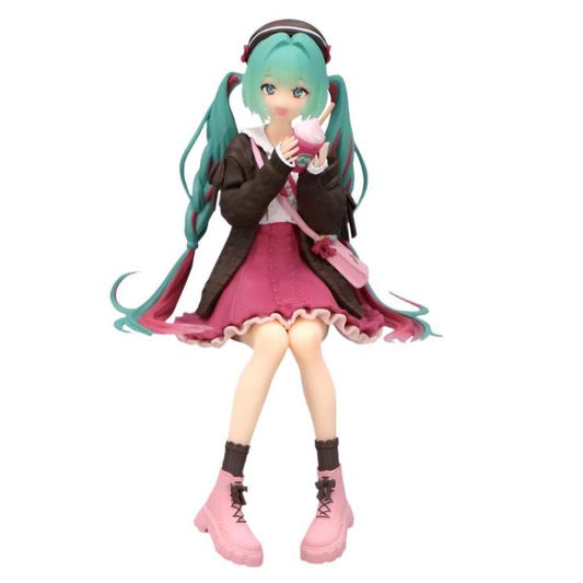 Hatsune Miku Noodle Stopper Figure Autumn Date Pink Color Version