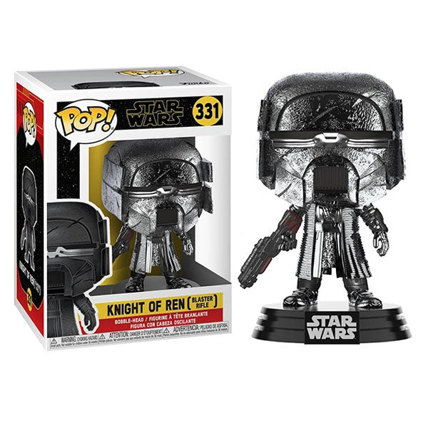 Star Wars - Knight of Ren Blaster Episode IX Rise of Skywalker Hematite Chrome Pop! Vinyl