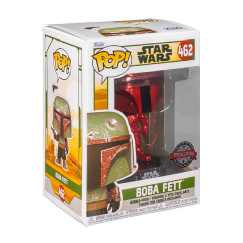 Image of Star Wars: The Mandalorian - Boba Fett Red Chrome US Exclusive Pop! Vinyl