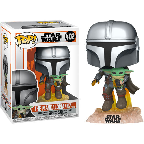 Star Wars - The Mandalorian - Mandalorian with the Child Jetpack Flying Pop! Vinyl