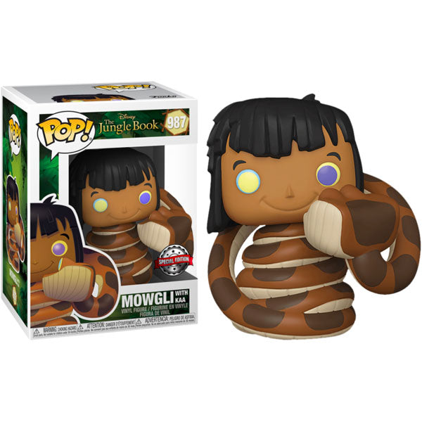 Jungle Book - Mowgli with Kaa US Exclusive Pop! Vinyl