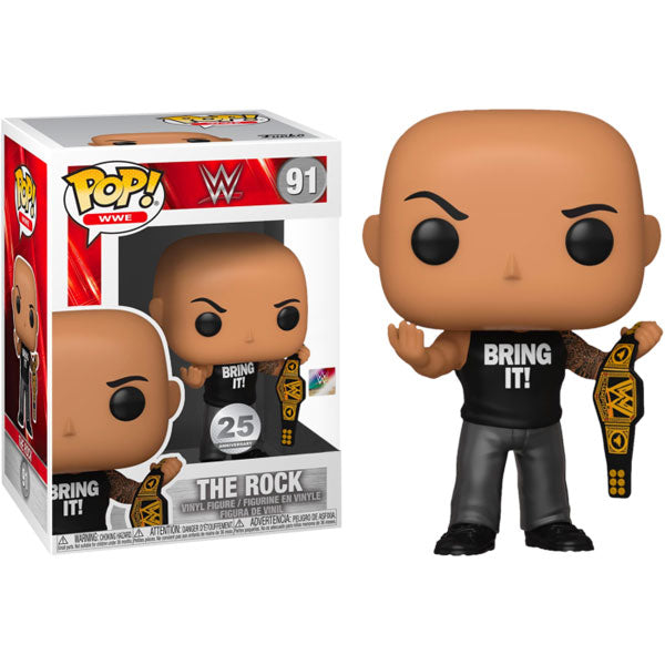 WWE - The Rock w/Championship Belt Metallic US Exclusive Pop! Vinyl