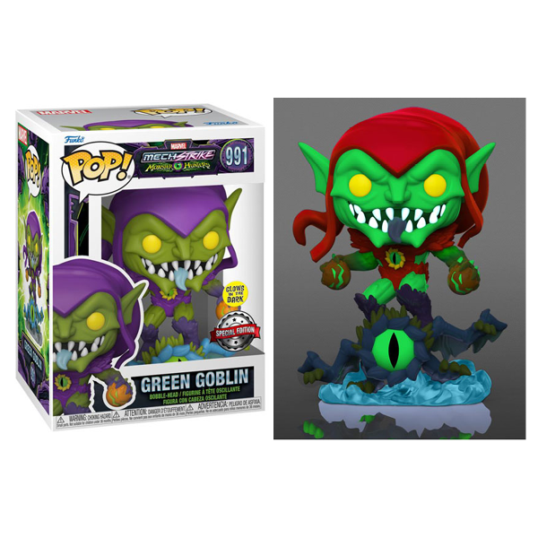 Marvel Mech Strike Monster Hunters - Green Goblin Glow US Exclusive Pop! Vinyl