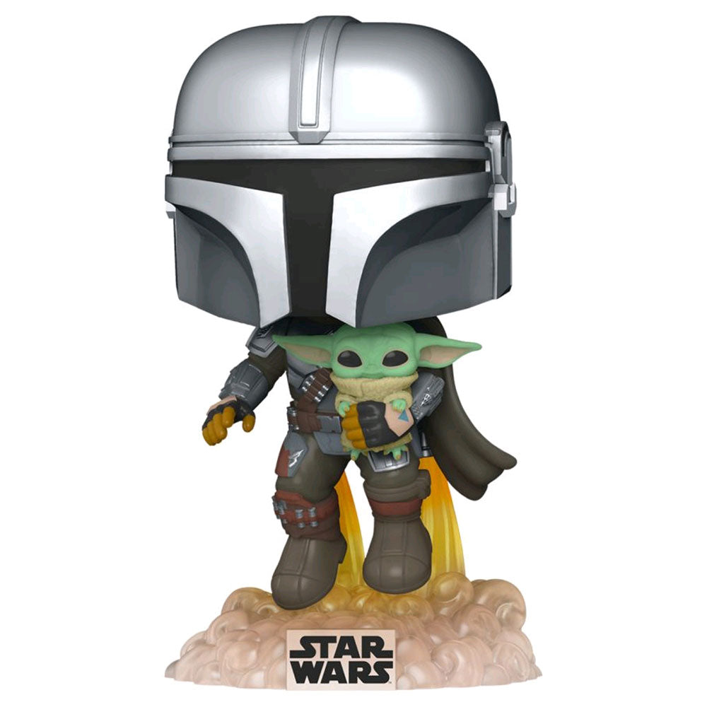 Star Wars - The Mandalorian - Mandalorian with the Child Jetpack Flying Pop! Vinyl