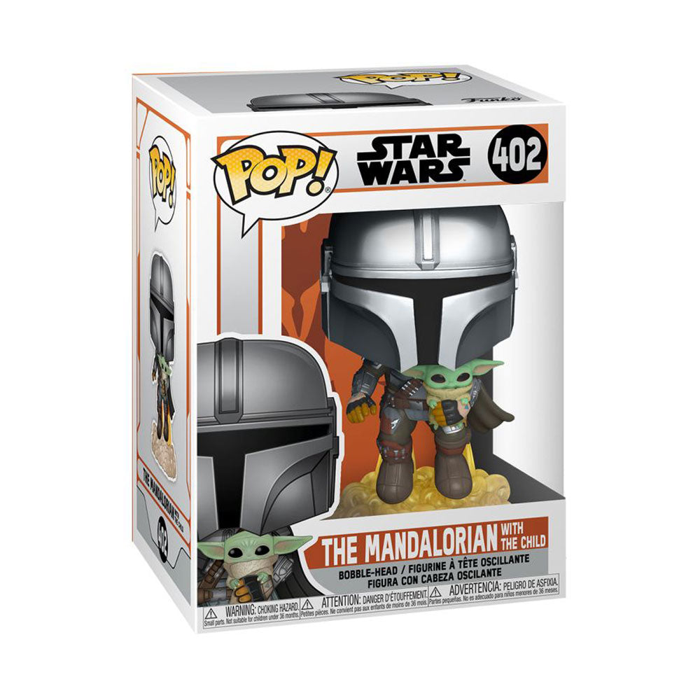 Star Wars - The Mandalorian - Mandalorian with the Child Jetpack Flying Pop! Vinyl