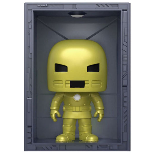 Marvel Comics - Hall of Armor Iron Man Model I Golden Armor Metallic US Exclusive Pop! Deluxe