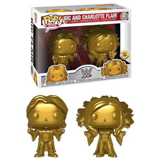 WWE - Ric and Charlotte Flair Gold US Exclusive Pop! Vinyl 2-pack