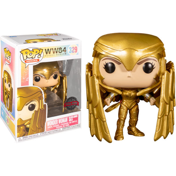 Wonder Woman: 1984 - Wonder Woman Gold Shield Pose US Exclusive Pop! Vinyl