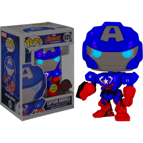 Marvel Mech Strike - Captain America Glow US Exclusive Pop! Vinyl