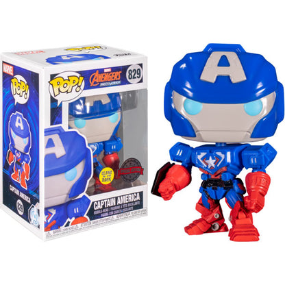 Marvel Mech Strike - Captain America Glow US Exclusive Pop! Vinyl