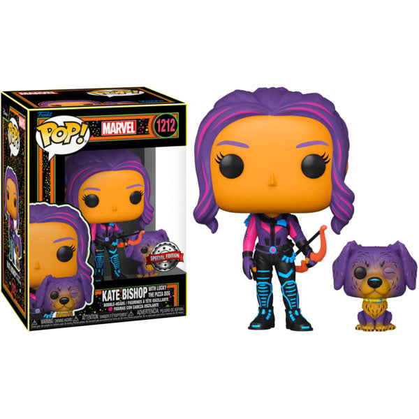 Hawkeye - Kate Bishop & Lucky Black Light US Exclusive Pop! Vinyl