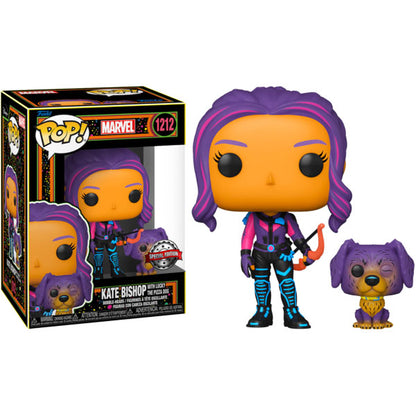 Hawkeye - Kate Bishop & Lucky Black Light US Exclusive Pop! Vinyl