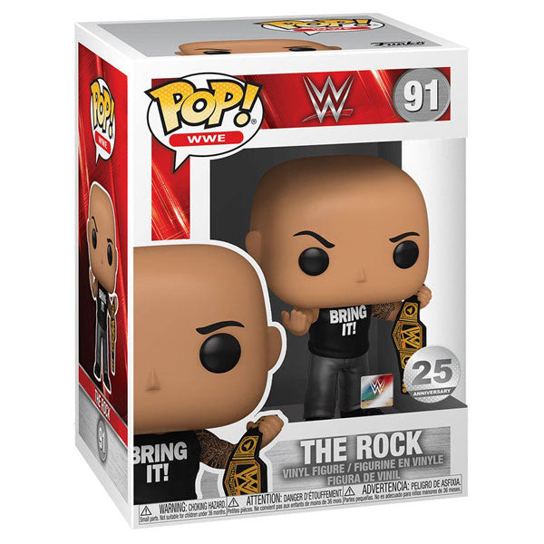 WWE - The Rock w/Championship Belt Metallic US Exclusive Pop! Vinyl