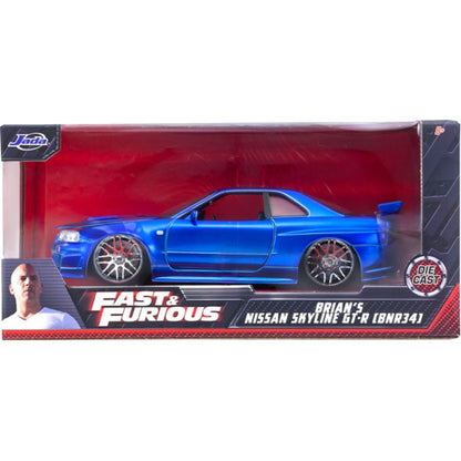 Fast and Furious - 2002 Nissan Skyline GT-R R34 1:24 Scale Hollywood Ride