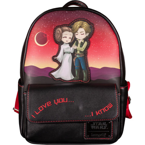 Image of Loungefly - Star Wars - Princess Leia & Han Solo US Exclusive Mini Backpack