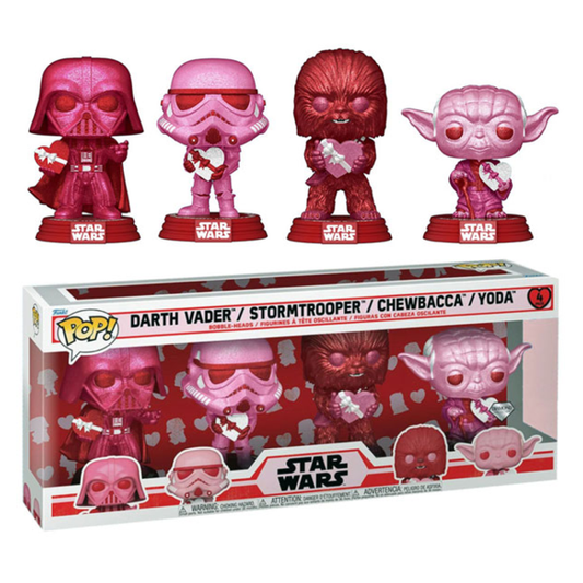 Star Wars - Valentine US Exclusive Diamond Glitter Pop! Vinyl 4-Pack