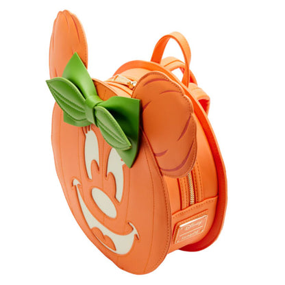 Loungefly - Disney - Minnie Mouse Pumpkin Glow Face Mini Backpack